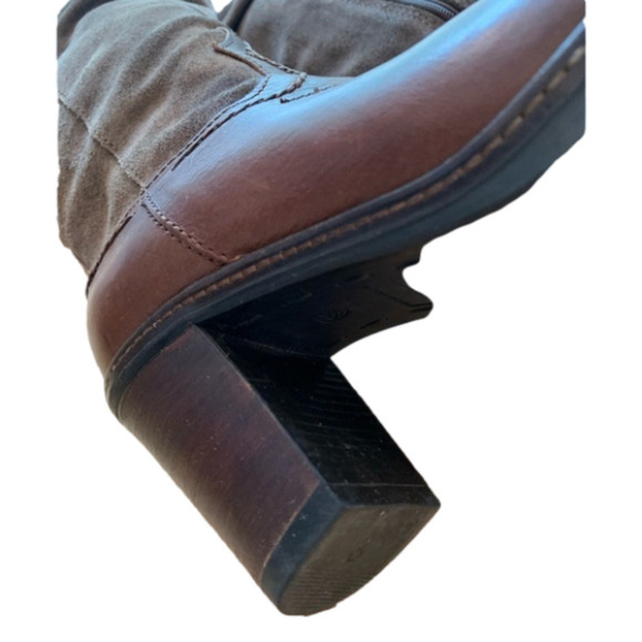 Vtg Italian ALTO GRADIMENTO Womens Brown Suede leather Cowboy boots - Picture 5 of 17